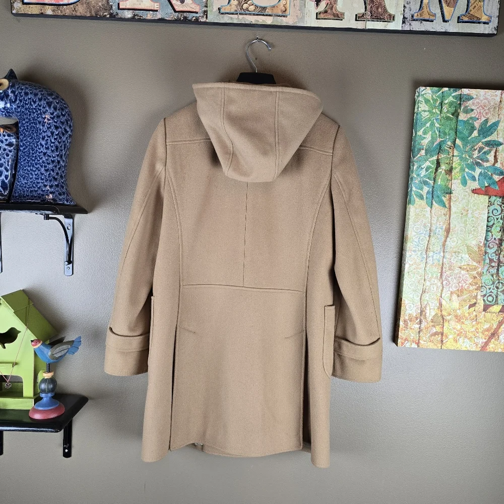 J.Crew Wool Blend toggle Duffle Pea Coat Medium Petite - Picture 14 of 16